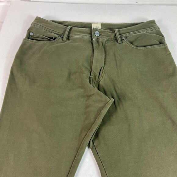 Swet Tailor Pants Men's 33x30* Slim Straight Green Stretch Chinos Tag 32x32 - Picture 2 of 16